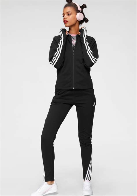 adidas zwart pak|Adidas trainingspak dames.